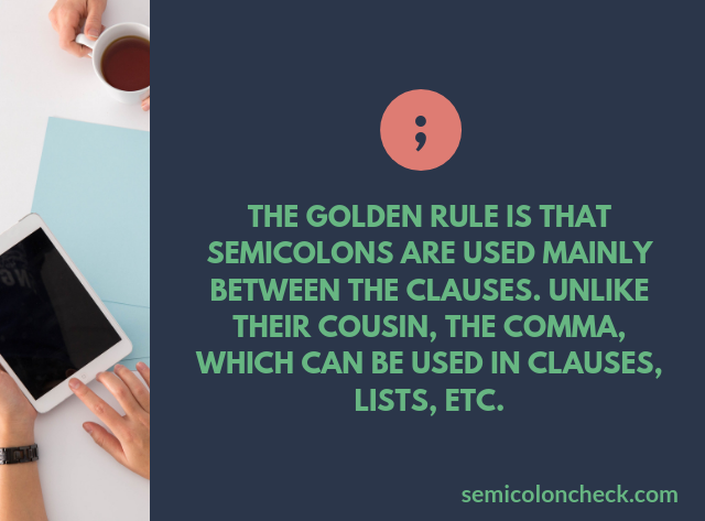 proper use of semicolon check app